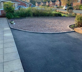 New tarmac and gravel driveway